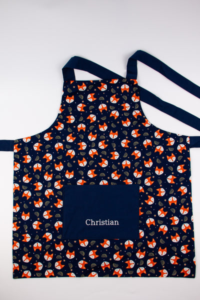 Children's Apron - Navy Fox